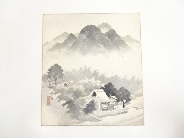 JAPANESE ART / SHIKISHI / HAND PAINTED SCENERY